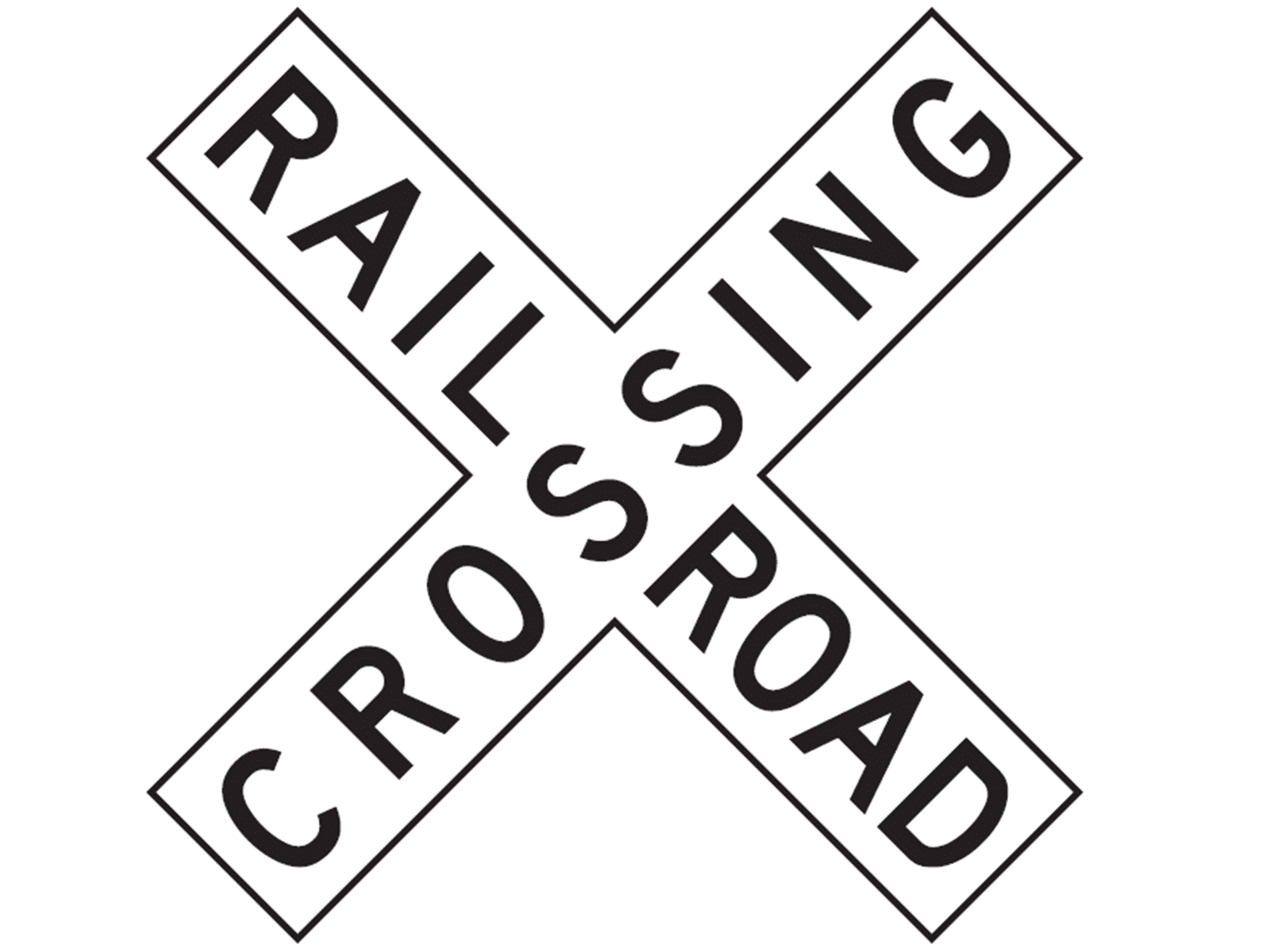 Railroad Crossbuck R15-1 - R15: Rail and Light Rail
