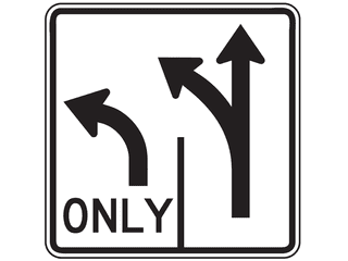 Sign: Lane Use Control Sign