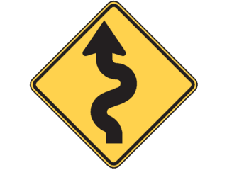 Sign: Winding Road Ahead