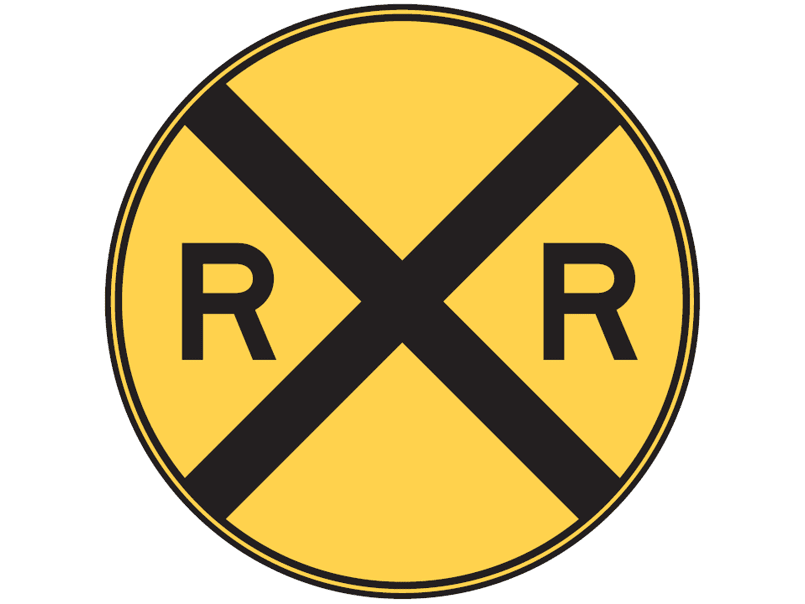 Railroad Crossing Sign W10-1 - W10: Rail and Light Rail