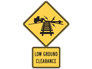 Sign: Low Ground Railroad Crossing