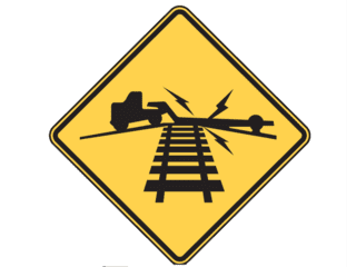 Sign: Low Ground Railroad Crossing