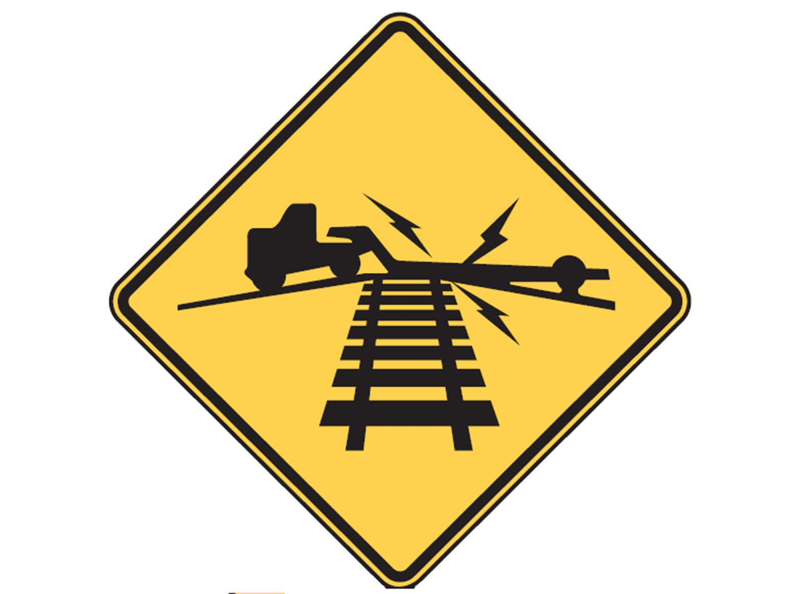 Low Ground Railroad Crossing W10-5 - W10: Rail and Light Rail