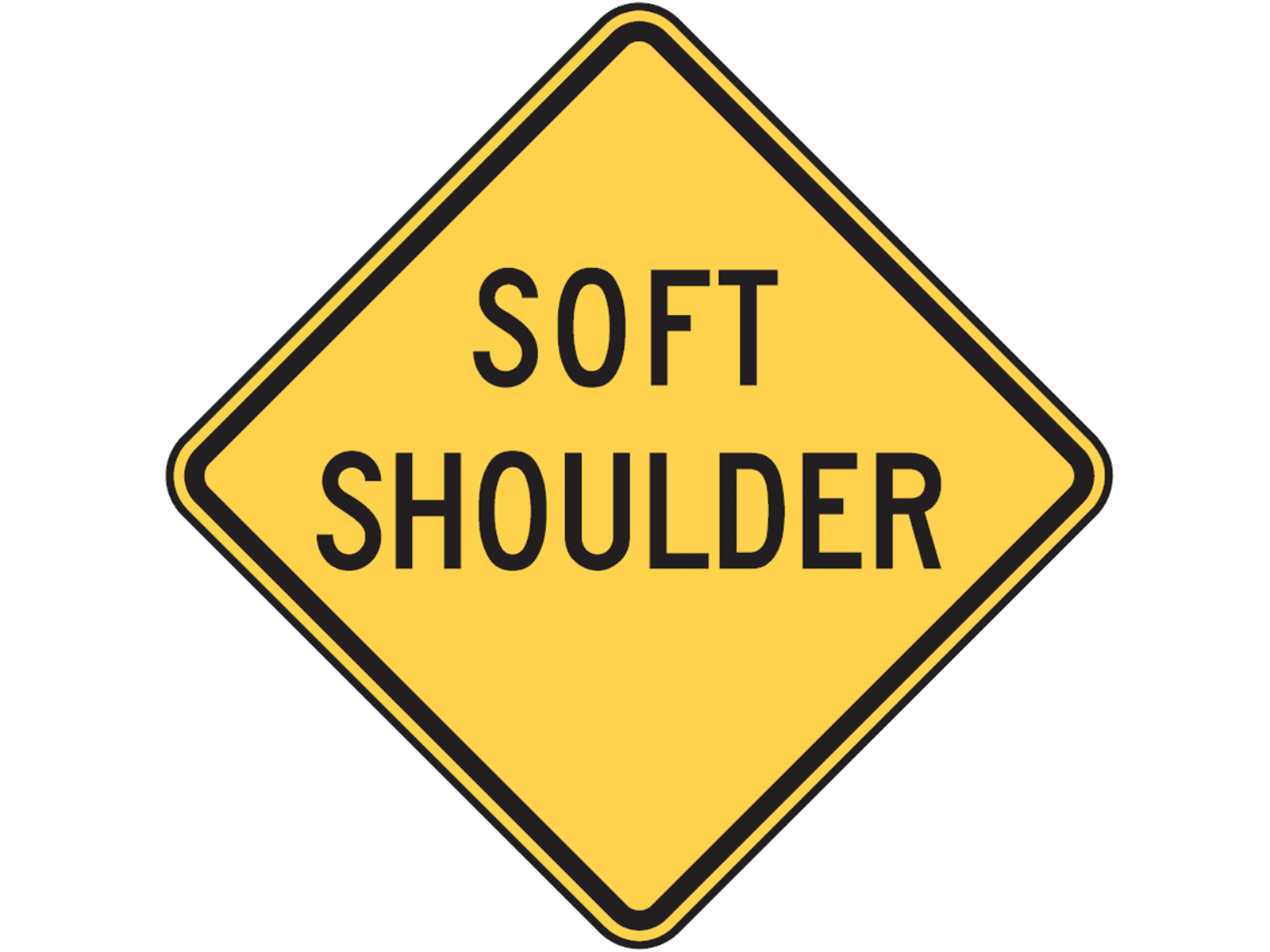 Soft Shoulder W8-4 - W8: Pavement and Roadway Conditions