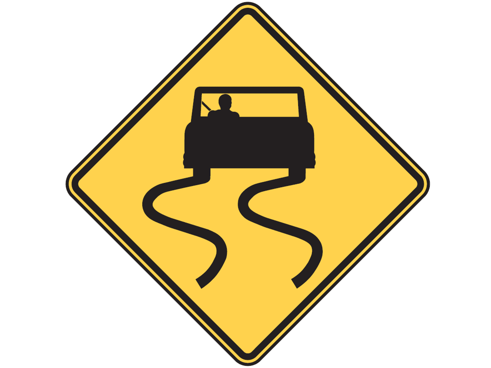Slippery When Wet W8-5 - W8: Pavement and Roadway Conditions